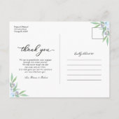 Greenery Photo Birth Announding & Bedankt Briefkaart (Achterkant)