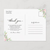 Greenery Photo Birth Announement & Bedankt Post Briefkaart (Achterkant)