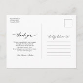 Greenery Photo Birth Announement & Bedankt Post Briefkaart (Achterkant)