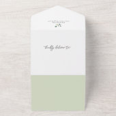 Greenery Photo Birth Announge & Bedankt voor je ka All In One Uitnodiging (Buitenkant)