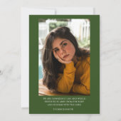 Greenery Photo Funeral Kaart (Achterkant)