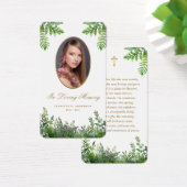 Greenery Photo Funeral Memorial Prayer Kaarten Visitekaartje (Bureau)