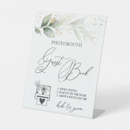 Greenery Photo Guest Book Sign Pedestal Reclamebord Met Voetstuk