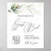 Greenery Photo Guest Book Sign Poster (Voorkant)