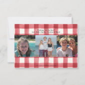 Greenery Photo Holiday Card Aankondiging (Achterkant)