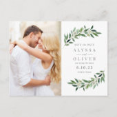 Greenery Photo Sla het datum Briefkaart op (Voorkant)