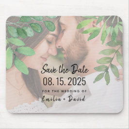 Greenery Photo Wedding Save the Date Muismat