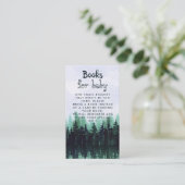 Greenery Pine Forest Baby shower Book Request Informatiekaartje (Staand voorkant)