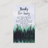 Greenery Pine Forest Baby shower Book Request Informatiekaartje (Voorkant)
