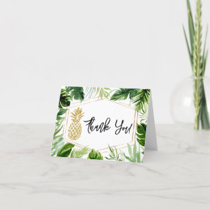Greenery Pineapple Baby shower Hartelijk dank Bedankkaart