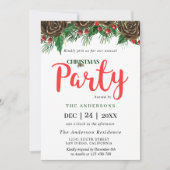 Greenery Pinecone Pine doet mee met kerstfeest Kaart (Voorkant)