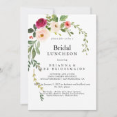 Greenery Pink Blush Bridesmaids Luncheon Shower Kaart (Voorkant)