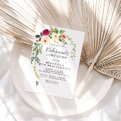 Greenery Pink Blush Bridesmaids Luncheon Shower Kaart