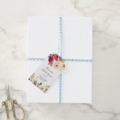 Greenery Pink Blush Floral Vrijgezellenfeest Cadeaulabel (Met Touw)