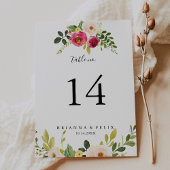 Greenery Pink Blush Floral Wedding Kaart