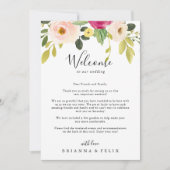 Greenery Pink Blush Floral Wedding Welkomstbrief (Voorkant)