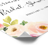 Greenery Pink Blush Vrijgezellenfeest WelkomstPost Poster (Hoek)