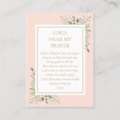 Greenery Pink First Heilige Commune Prayer Kaart Contactkaartje (Achterkant)