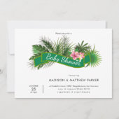 Greenery Pink Flowers Kaart (Voorkant)