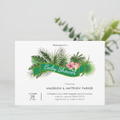 Greenery Pink Flowers Kaart (Staand voorkant)