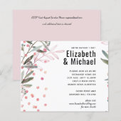 Greenery Pink Modern Wedding (Voorkant / Achterkant)