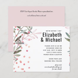 Greenery Pink Modern Wedding