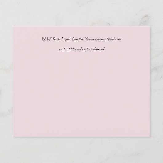 Greenery Pink Modern Wedding (Achterkant)