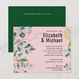 Greenery Pink Modern Wedding