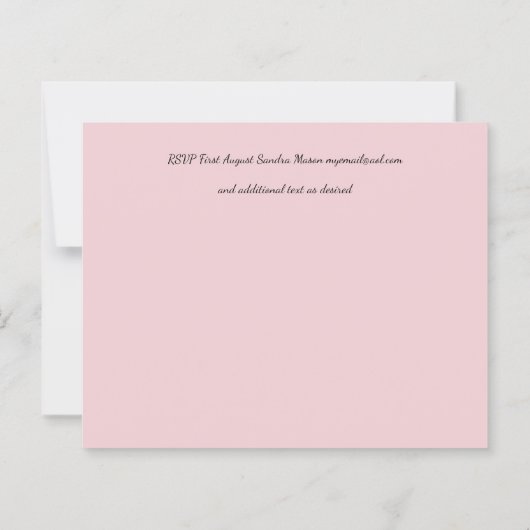 Greenery Pink Modern Wedding (Achterkant)