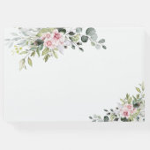 Greenery Pink Rose bruiloft gastenboek (Achterkant)