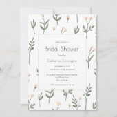 Greenery Pink Waterverf Floral Vrijgezellenfeest Kaart (Voorkant)