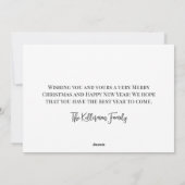 Greenery Plaid Photo Christmas Feestdagenkaart (Achterkant)