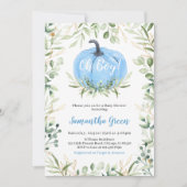 Greenery pompoen Baby shower Kaart (Voorkant)