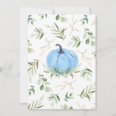 Greenery pompoen Baby shower Kaart (Achterkant)