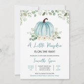 Greenery pompoen Baby shower Kaart (Voorkant)