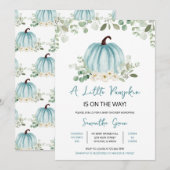 Greenery pompoen Baby shower Kaart (Voorkant / Achterkant)