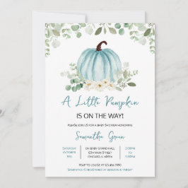 Greenery pompoen Baby shower Kaart