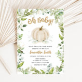 Greenery pompoen Baby shower Kaart