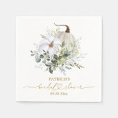 Greenery Pompoen Herfst Vrijgezellenfeest Servette Servet (Voorkant)