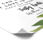 greenery Popcorn Bar trouwbord Poster (Hoek)