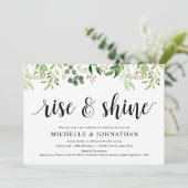 Greenery Post Wedding Brunch Elopement Reception Kaart (Staand voorkant)