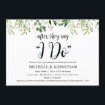 Greenery Post Wedding Brunch Invitation Kaart<br><div class="desc">Een brunchfeest plannen met de pasgetrouwden de dag na de bruiloft? Nodig gasten uit met deze Greenery design thema Post Wedding Brunch Invitation Kaart. Voeg je brunchgegevens toe in bijpassend zwart lettertype / belettering. #TeeshaDerrick</div>