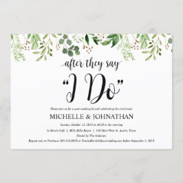 Greenery Post Wedding Brunch Invitation Kaart