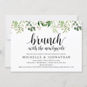 Greenery Post Wedding Brunch Invitation Kaart