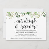Greenery Post Wedding Brunch Invitation Kaart (Voorkant)