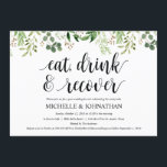 Greenery Post Wedding Brunch Invitation Kaart<br><div class="desc">Een brunchfeest plannen met de pasgetrouwden de dag na de bruiloft? Nodig gasten uit met deze Greenery design thema Post Wedding Brunch Invitation Kaart. Voeg je brunchgegevens toe in bijpassend zwart lettertype / belettering. #TeeshaDerrick</div>