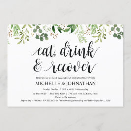 Greenery Post Wedding Brunch Invitation Kaart