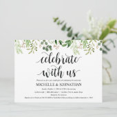 Greenery Post Wedding Brunch Invitation Kaart (Staand voorkant)