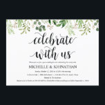 Greenery Post Wedding Brunch Invitation Kaart<br><div class="desc">Een brunchfeest plannen met de pasgetrouwden de dag na de bruiloft? Nodig gasten uit met deze Greenery design thema Post Wedding Brunch Invitation Kaart. Voeg je brunchgegevens toe in bijpassend zwart lettertype / belettering. #TeeshaDerrick</div>