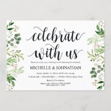 Greenery Post Wedding Brunch Invitation Kaart
